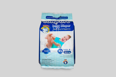 COMFORT BABY  DIAPER ( VELCRO) XL 4 PCS 12-17KG