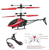 Flying Helicopter With Remote Control,Sensor, Usb Charger( Red)