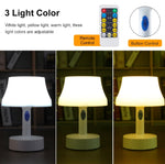 Remote Control and Rechargeable Table Lamp, Bed Lamp