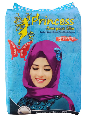 PRINCESS REGULER PACK SANITARY PADS FOR WOMEN (PANTY SYSTEM),10 NAPKINS