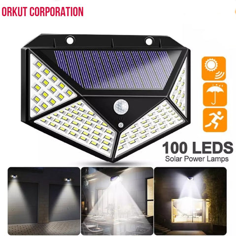 100 LED Solar Lights, Wireless Motion Sensor Lights IP65 Waterproof