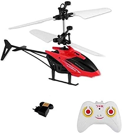 Flying Helicopter With Remote Control,Sensor, Usb Charger( Red)